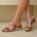 Colorful Double Strap Sandals