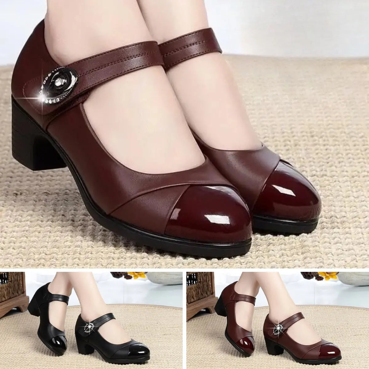 Millie™ - Damen Schuhe mit runder Spitze aus Leder