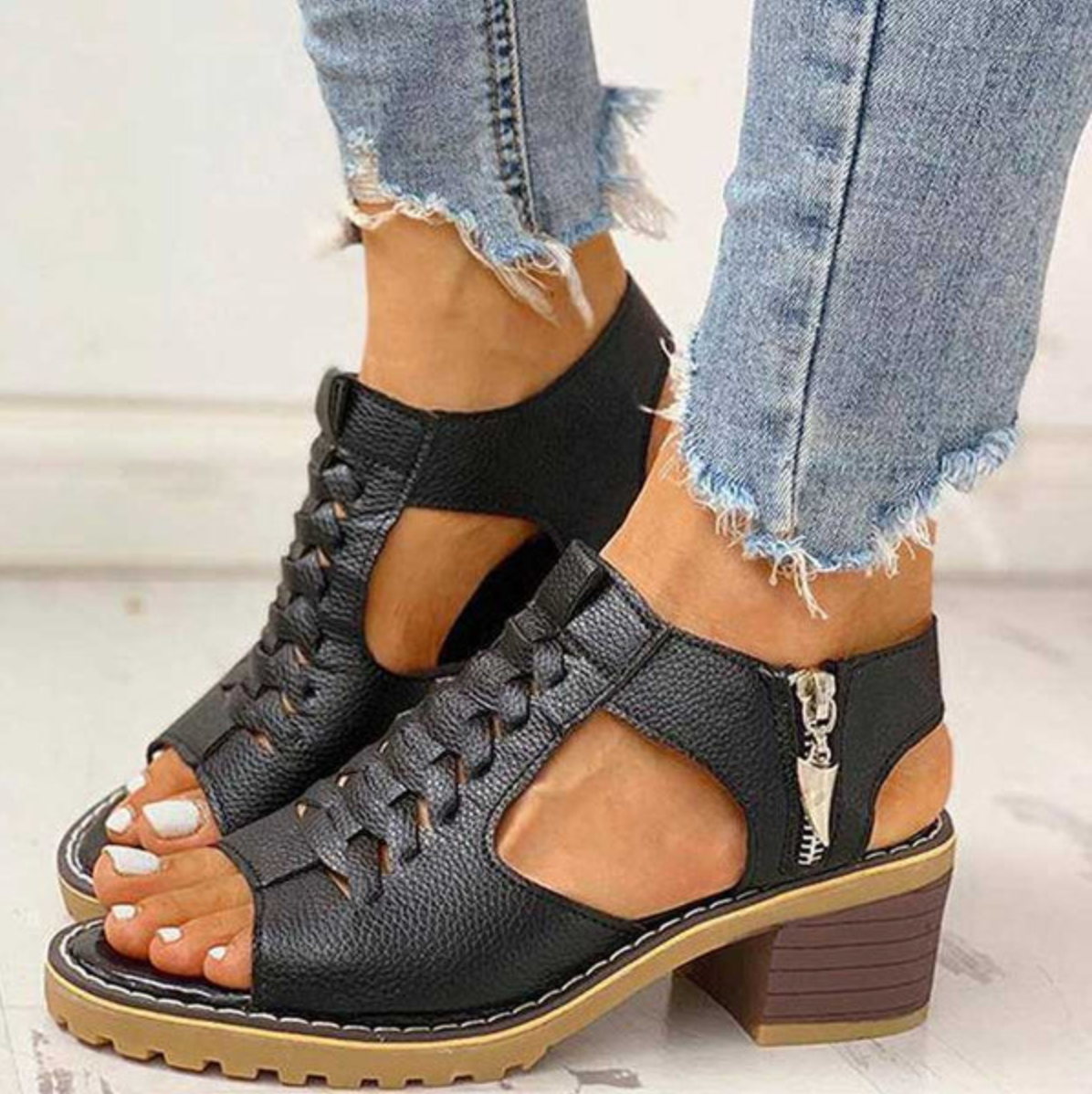 Orthopedic Womens Block Heel Sandals