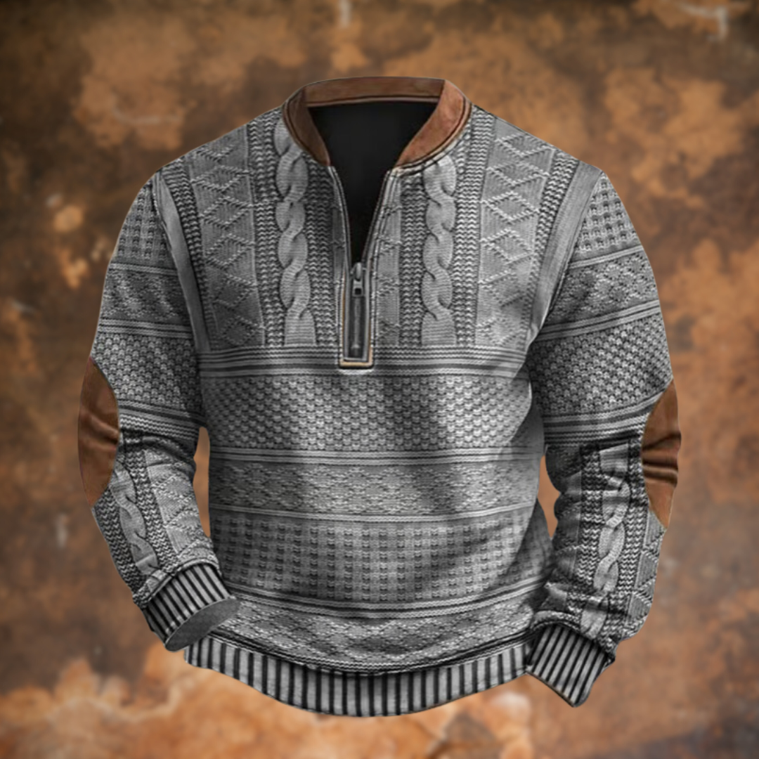 Textured Half-Zip Pullover