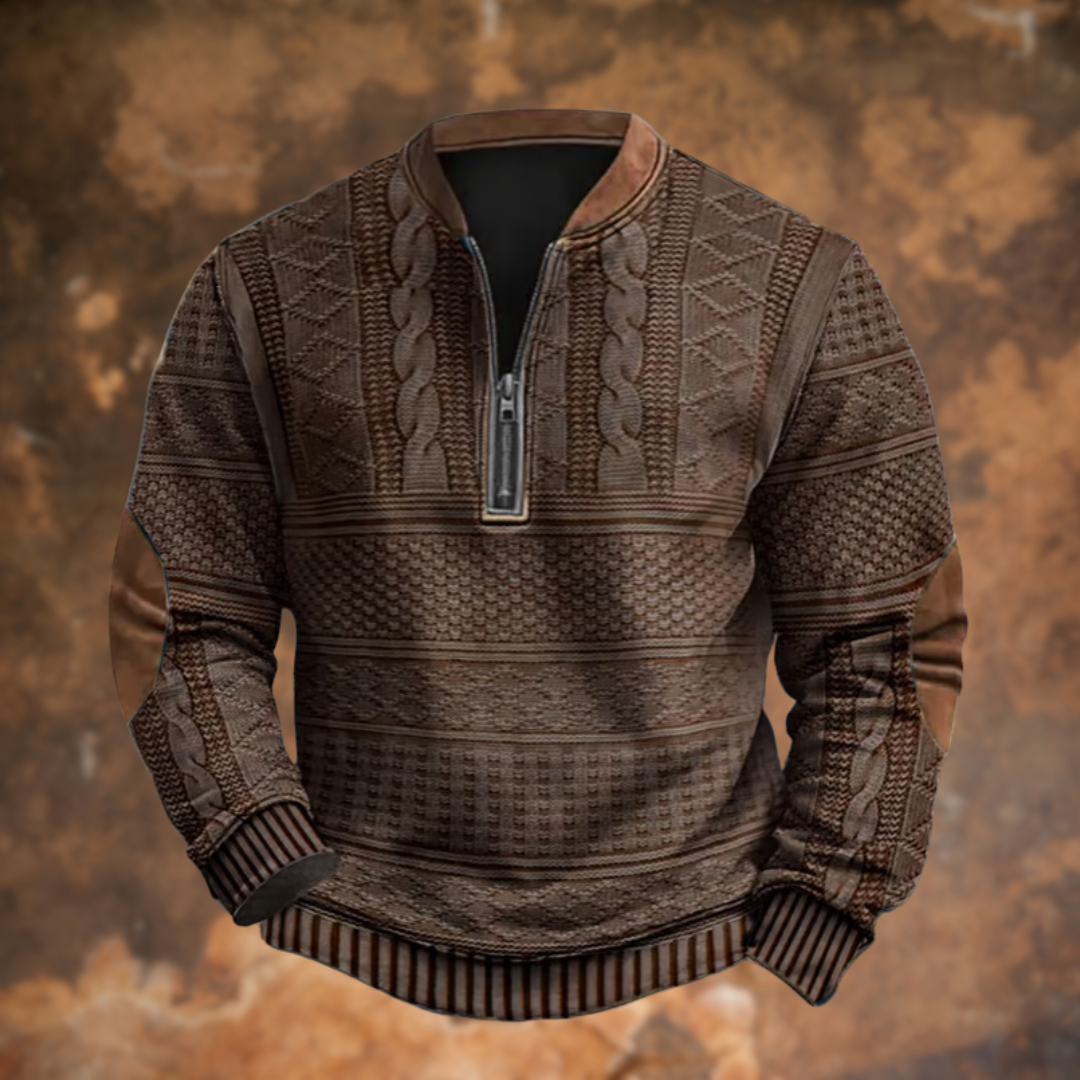 Textured Half-Zip Pullover