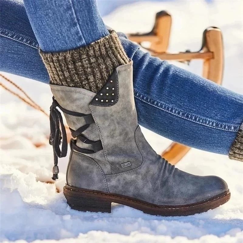 Waterproof Zip-Up Calf Boots