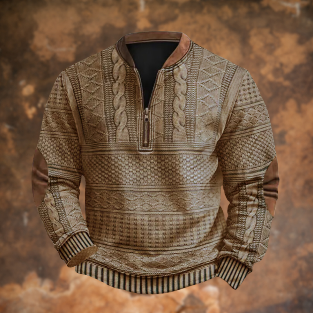 Textured Half-Zip Pullover
