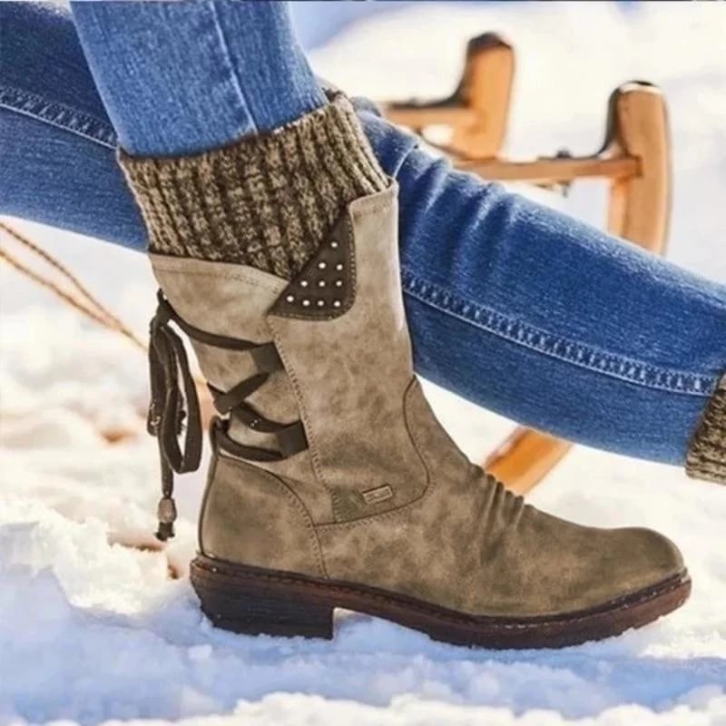Waterproof Zip-Up Calf Boots
