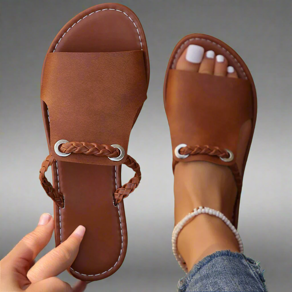 Katelina | Flache Sandalen aus Premium-Material
