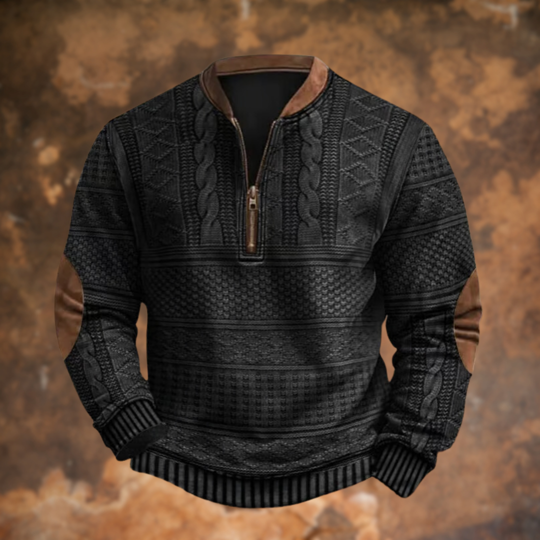 Textured Half-Zip Pullover