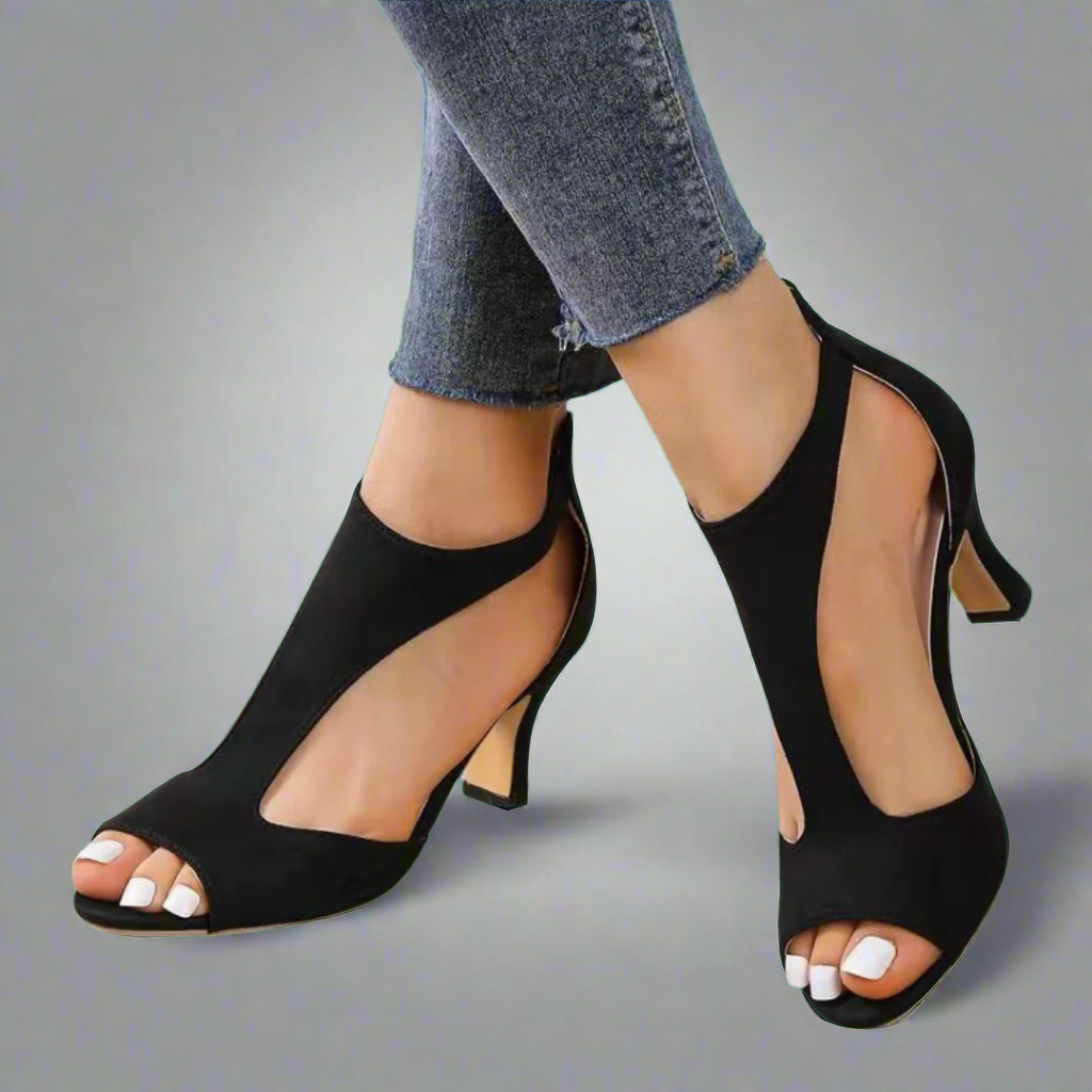 Annelie | Premium Stiletto Sandalen mit Reißverschluss