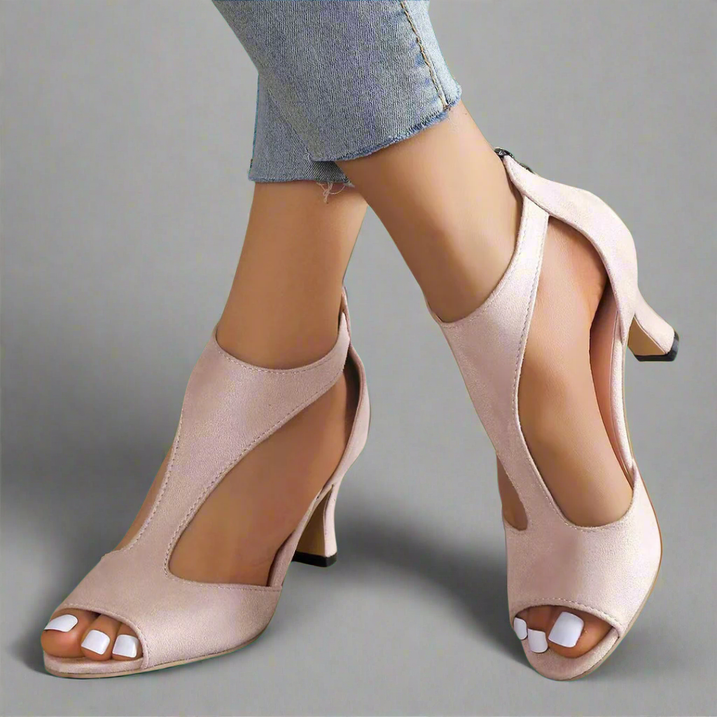 Premium Stiletto Sandals with Zipper