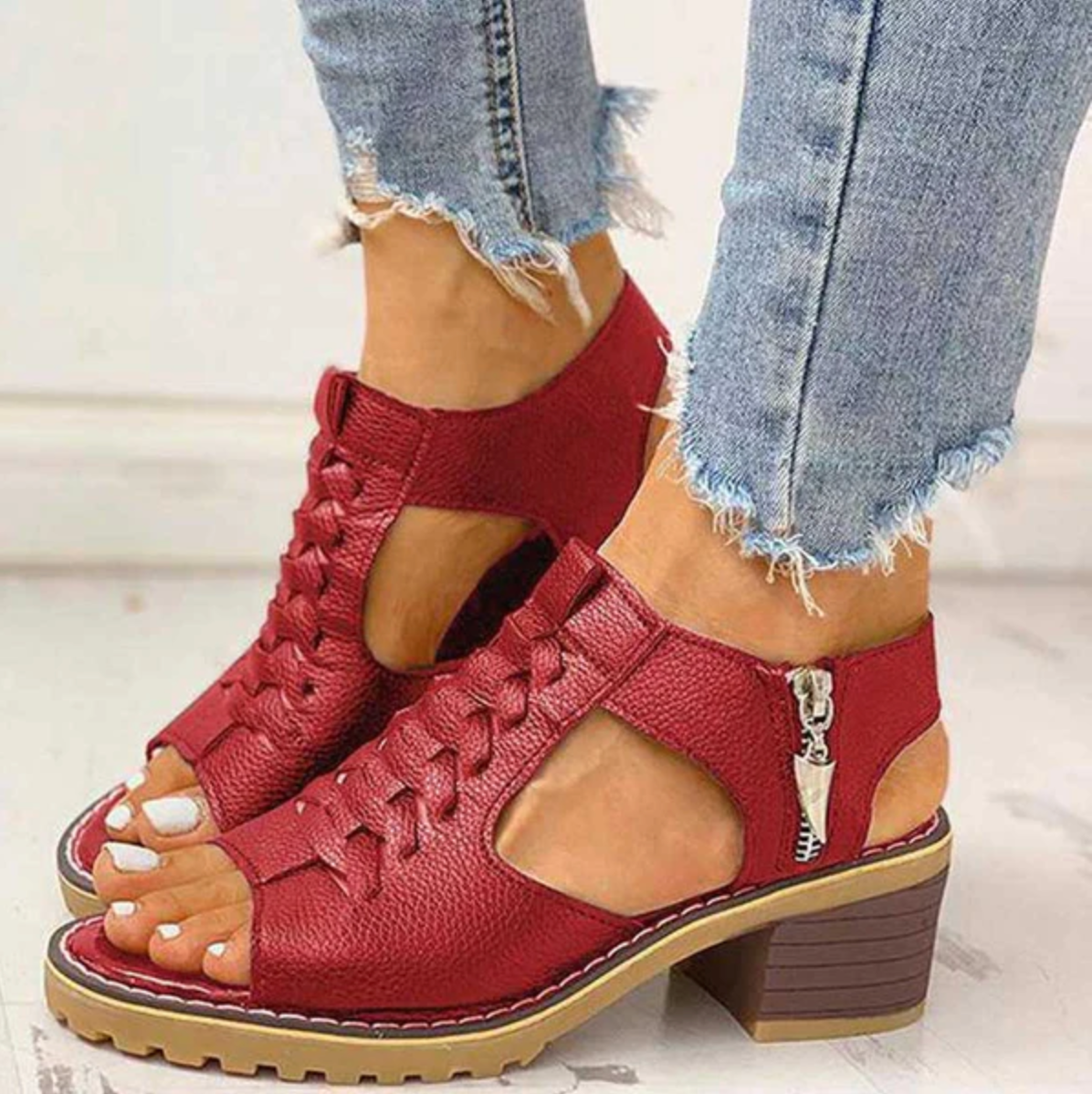 Orthopedic Womens Block Heel Sandals
