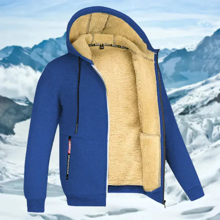 Mens Winter Coat with Hood and Fleece Lining