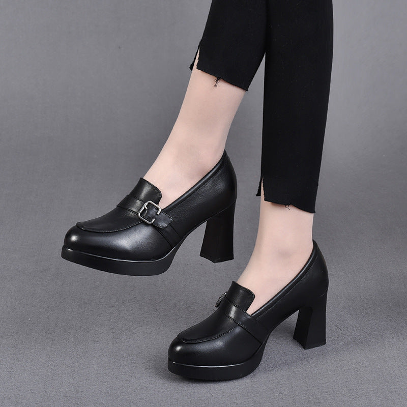 Versatile Leather Heeled Boots