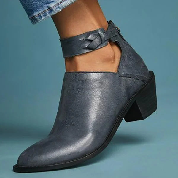 Comfortable Leather Sandal with Heel