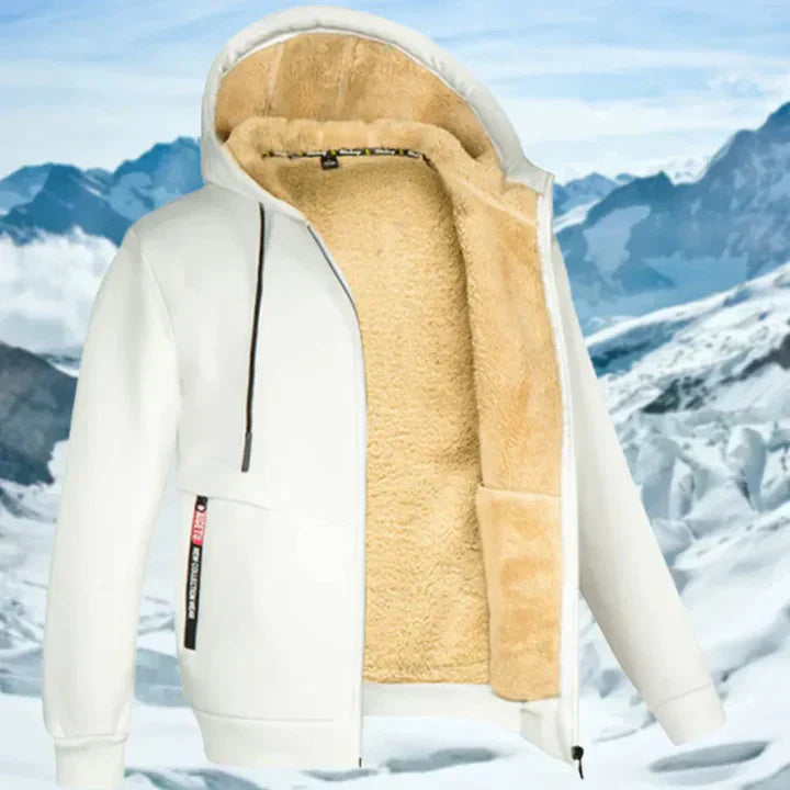 Mens Winter Coat with Hood and Fleece Lining