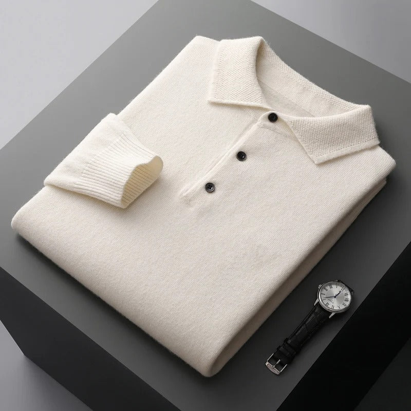 Cashmere Polo Business Sweater