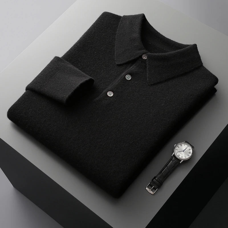 Cashmere Polo Business Sweater