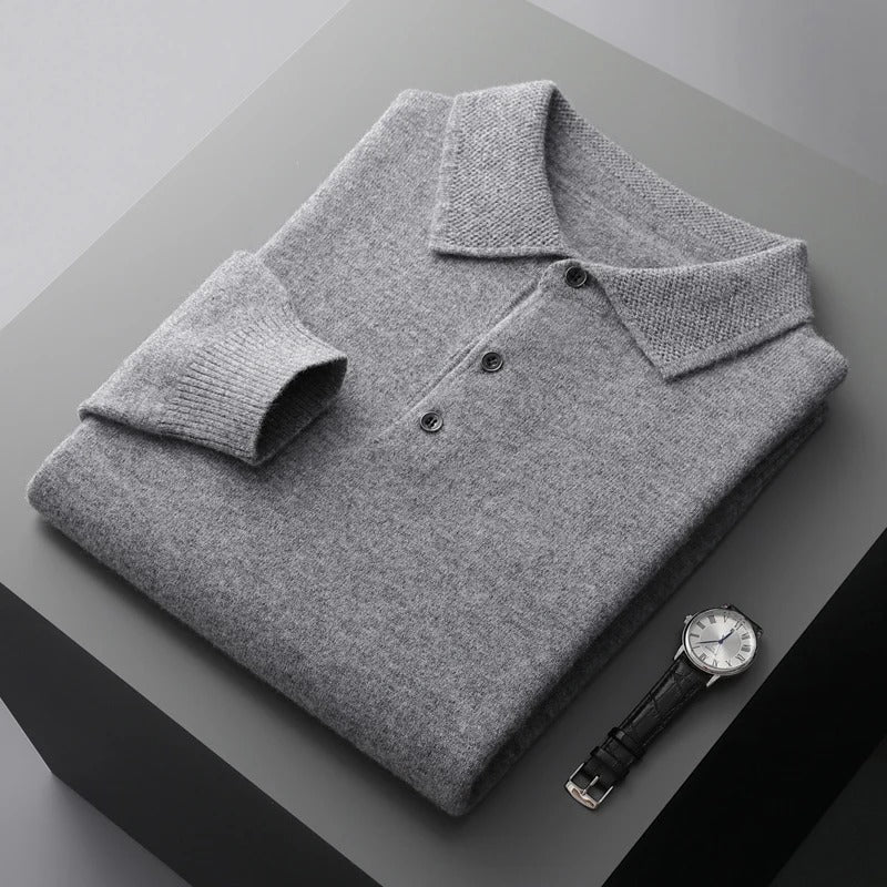 Cashmere Polo Business Sweater