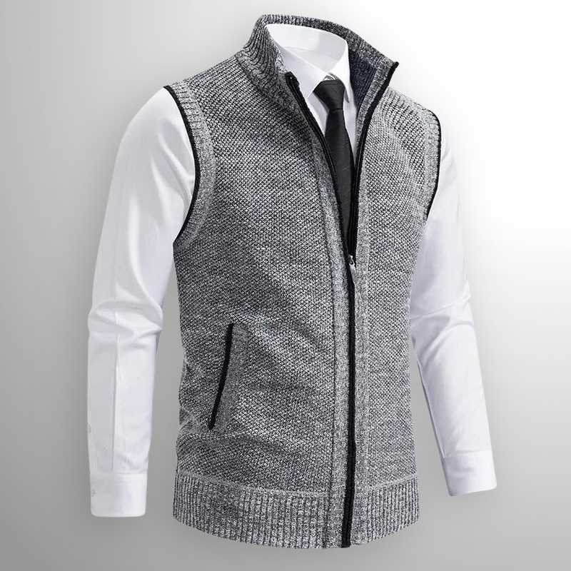 Zip-Up Sweater Vest